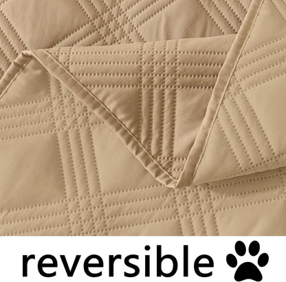 hyha Waterproof Dog Bed Blanket, Soft Pet Blankets, Waterproof Couch Cover for Dogs, Reversible Sofa Covers Washable for Furniture (30x70 Inch, Grey/Dark Grey)