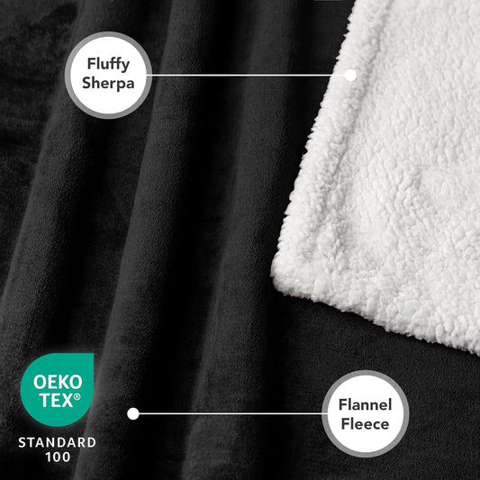 PetAmi Dog Blanket for Medium Large Dogs, Pet Bed Blanket Cat Puppy Kitten, Fleece Furniture Couch Cover Protector Sofa Car, Soft Sherpa Dog Throw Plush Reversible Washable, 40x60 Plaid Dark Gray