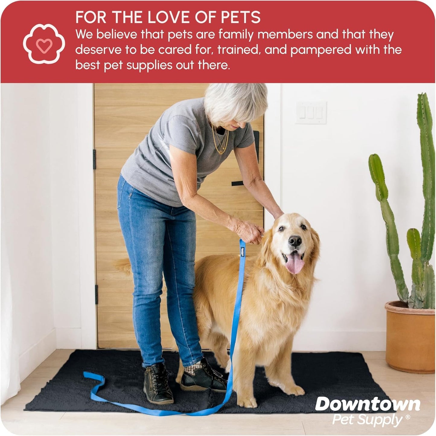 My Doggy Place Dog Mud Mat, 36"x26" Ash – Thick Microfiber Entry Rug for Snow, Mud & Salt – Absorbent, Quick-Dry, Washer-Safe & Non-Slip, Large
