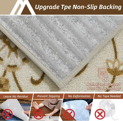 COSY HOMEER-Stair-Treads-for-Wooden-Steps Washable Indoor Stair Treads Non Slip 8" X 30" Soft Stair Carpet Treads Reusable Peel and Stick Stair Runner Rug for Kids, Elders and Pets 15pcs