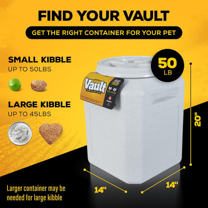 Gamma2 Vittles Vault Pet Food Storage Containers - Sealed Dog and Cat Food Storage Container, Fits up to 25lbs, Made in the USA - [12"L x 13.75"H]