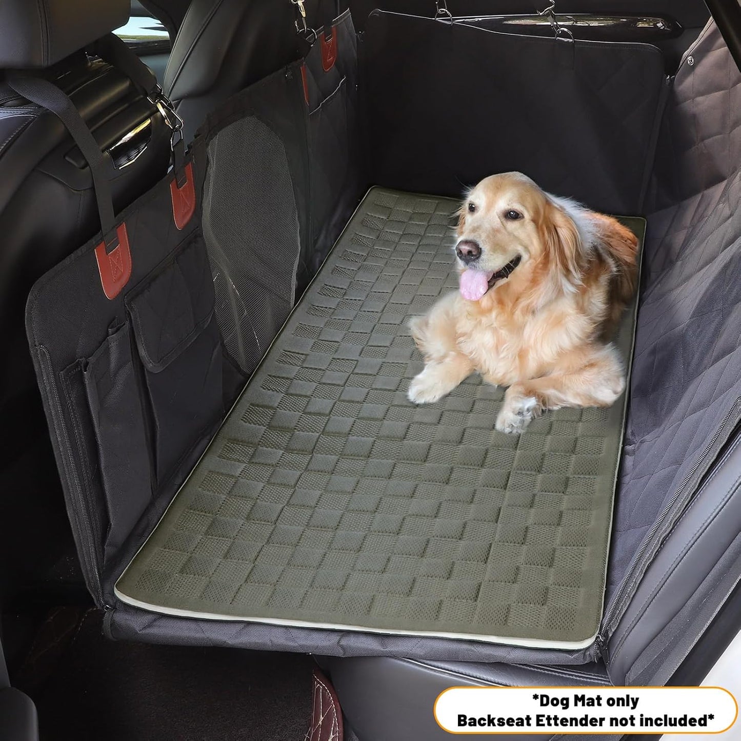 Manificent Non-Slip Pet Bed Mat for Back Seat Extender, Hair Resistant Dog Blanket for Hard Bottom Dog Car Seat Cover, Anti Slip Pet Linner Backseat Cover Deep Gray