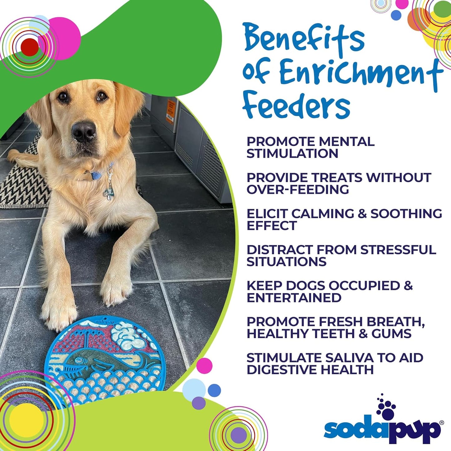 SodaPup Duckies eMat – Durable Lick Mat Feeder with Suction Cups Made in USA from Non-Toxic, Pet-Safe, Food Safe Rubber for Mental Stimulation, Digestive Health, Avoid Overfeeding, Calming, More