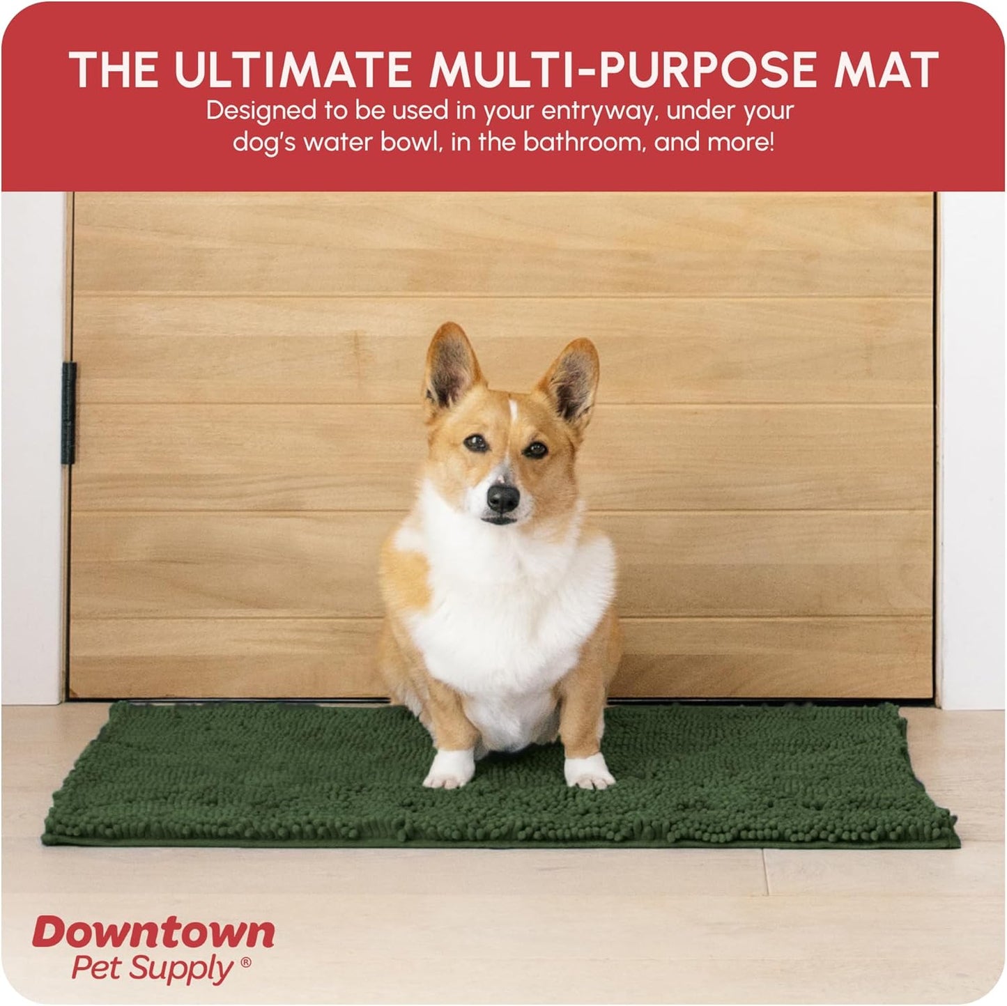 My Doggy Place Dog Mud Mat, 36"x26" Ash – Thick Microfiber Entry Rug for Snow, Mud & Salt – Absorbent, Quick-Dry, Washer-Safe & Non-Slip, Large