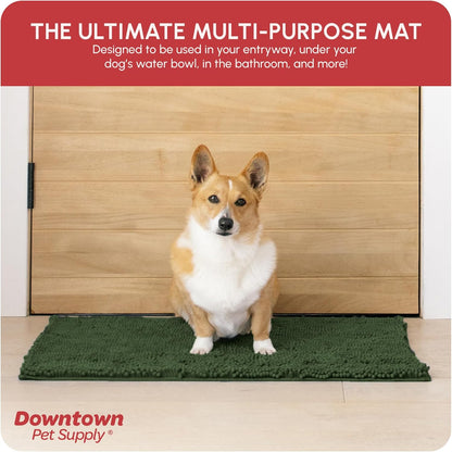 My Doggy Place Dog Mud Mat, 36"x26" Ash – Thick Microfiber Entry Rug for Snow, Mud & Salt – Absorbent, Quick-Dry, Washer-Safe & Non-Slip, Large
