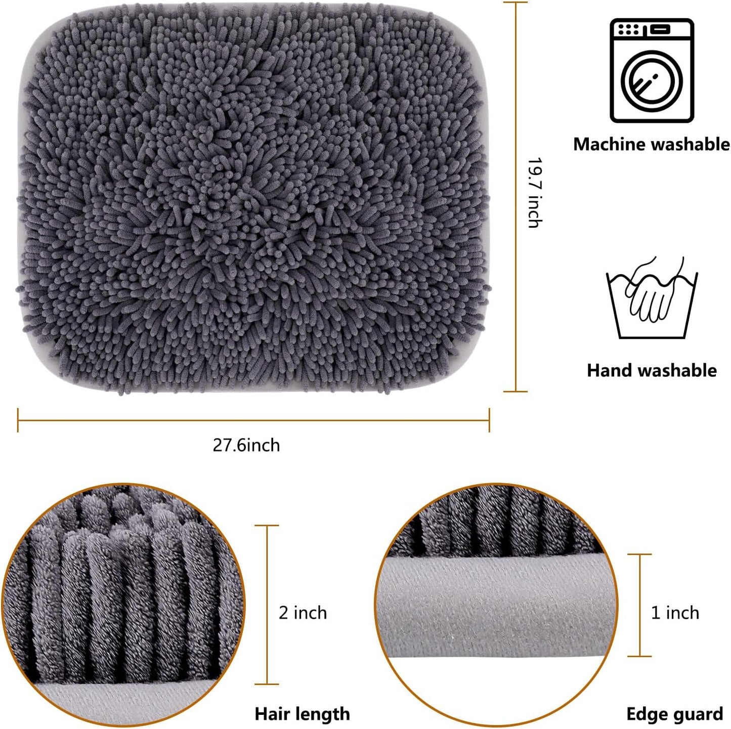 Rundik Snuffle Mat for Dogs, 17'' x 21'' Dog Sniffing Interactive Feeding Game Boredom, Puzzle Toys Encourages Natural Foraging Skills and Stress Relief Small/Medium/Large Dogs