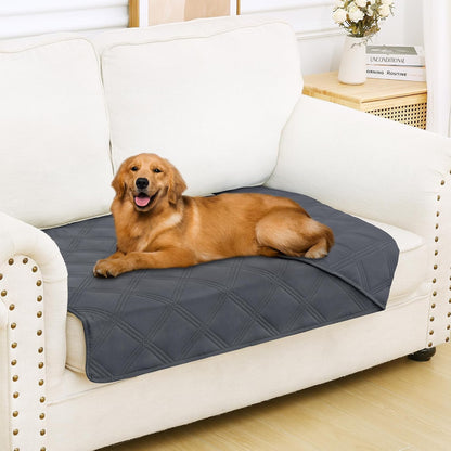 Smiry Waterproof Dog Bed Cover Blanket 30x70, Soft Reversible Pet Blanket, Washable Leakproof Cats Dogs Couch Cover for Sofa, Couch, Furniture, Grey/Dark Grey