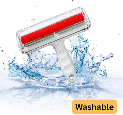 Pet Hair Remover Roller – Reusable Lint Roller for Dog & Cat Hair with Self-Cleaning Base – White
