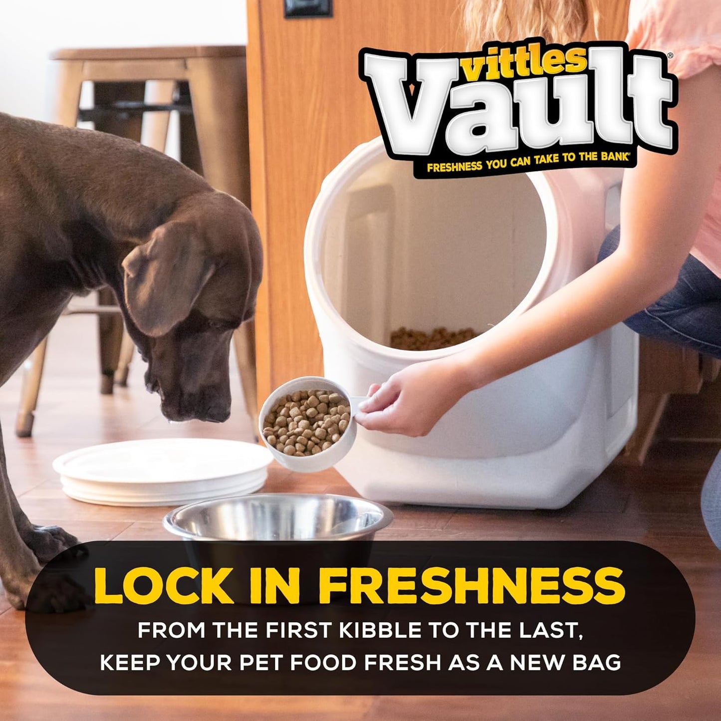 Gamma2 Vittles Vault Pet Food Storage Containers - Sealed Dog and Cat Food Storage Container, Fits up to 25lbs, Made in the USA - [12"L x 13.75"H]