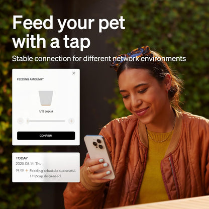 PETLIBRO Automatic Dog Feeder with Camera, Auto Cat Food Dispenser Slow Feeders Dogs Bowl, 1080P HD Video with Night Vision, 5G WiFi with 2-Way Audio, Stainless Steel Slow Food Tray for Small Dogs