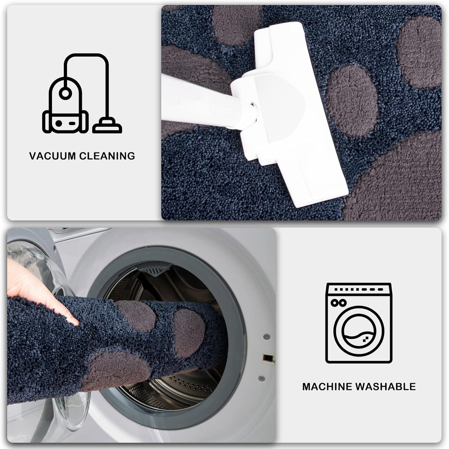 PURRUGS Dirt Trapping Door Mat 20" x 31.5", Non-Skid/Slip Machine Washable Microfiber Entryway Rug, Dog Doormat, Super Absorbent Welcome Mat for Muddy Wet Shoes and Paws, Grey