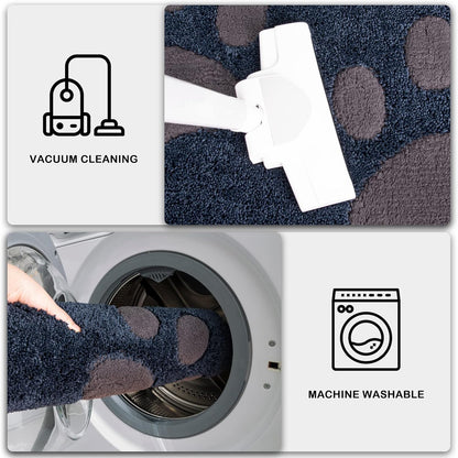 PURRUGS Dirt Trapping Door Mat 20" x 31.5", Non-Skid/Slip Machine Washable Microfiber Entryway Rug, Dog Doormat, Super Absorbent Welcome Mat for Muddy Wet Shoes and Paws, Grey