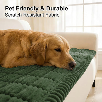 Smiry Couch Cover for Dogs, Non Slip Washable Sofa Protector for Pets, Soft Furniture Cover for Leather & Fabric Couches, Cozy Protect Against Fur, Dirt & Everyday Messes (Dark Grey, 27.6" x 59")