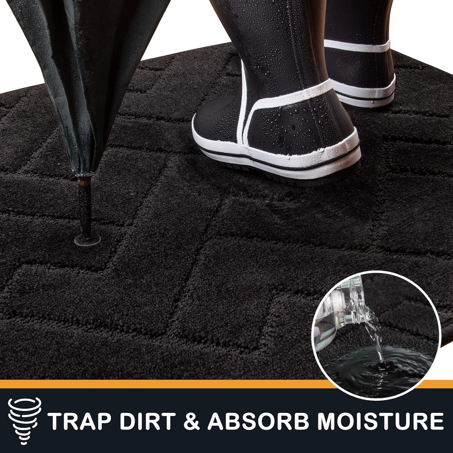 PURRUGS Dirt Trapping Door Mat 20" x 31.5", Non-Slip Machine Washable Entry Rug, Dog Doormat, Indoor Front Door Mat, Super Absorbent Entryway Rug for Muddy Shoes & Paws, Taupe