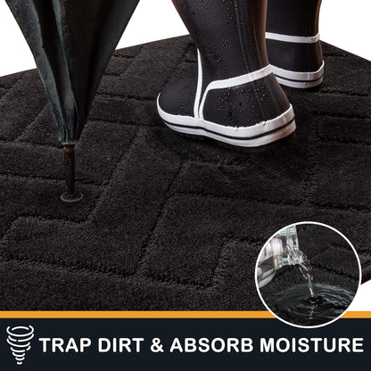 PURRUGS Dirt Trapping Door Mat 20" x 31.5", Non-Slip Machine Washable Entry Rug, Dog Doormat, Indoor Front Door Mat, Super Absorbent Entryway Rug for Muddy Shoes & Paws, Taupe