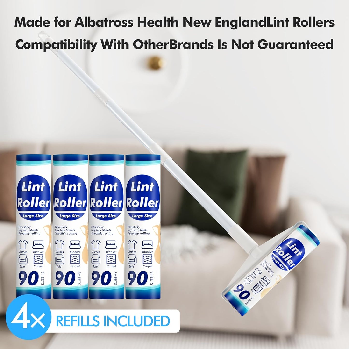 Lint Rollers for Pet Hair Extra Sticky, 800 Sheets Mega Value Set Lint Rollers for Pet Hair Removal, Dog and Cat Lint Remover for Clothes, Furniture, Carpet