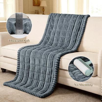 SearchI Couch Covers for Dogs Washable, Non Slip Fuzzy Pet Couch Cover for Sofa, Thick Soft Sofa Covers Couch Protector for Dogs Pet Friendly(Grey, 27.6" x 70.9")