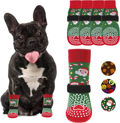 KOOLTAIL Dog Socks Shoes for Hot Pavement to Prevent Licking Paws, Winter Dog Boots&Paw Protector for Hardwood Floors Anti Slip,Traction Control Grip Booties for Small Medium Large Senior Dogs,Black M