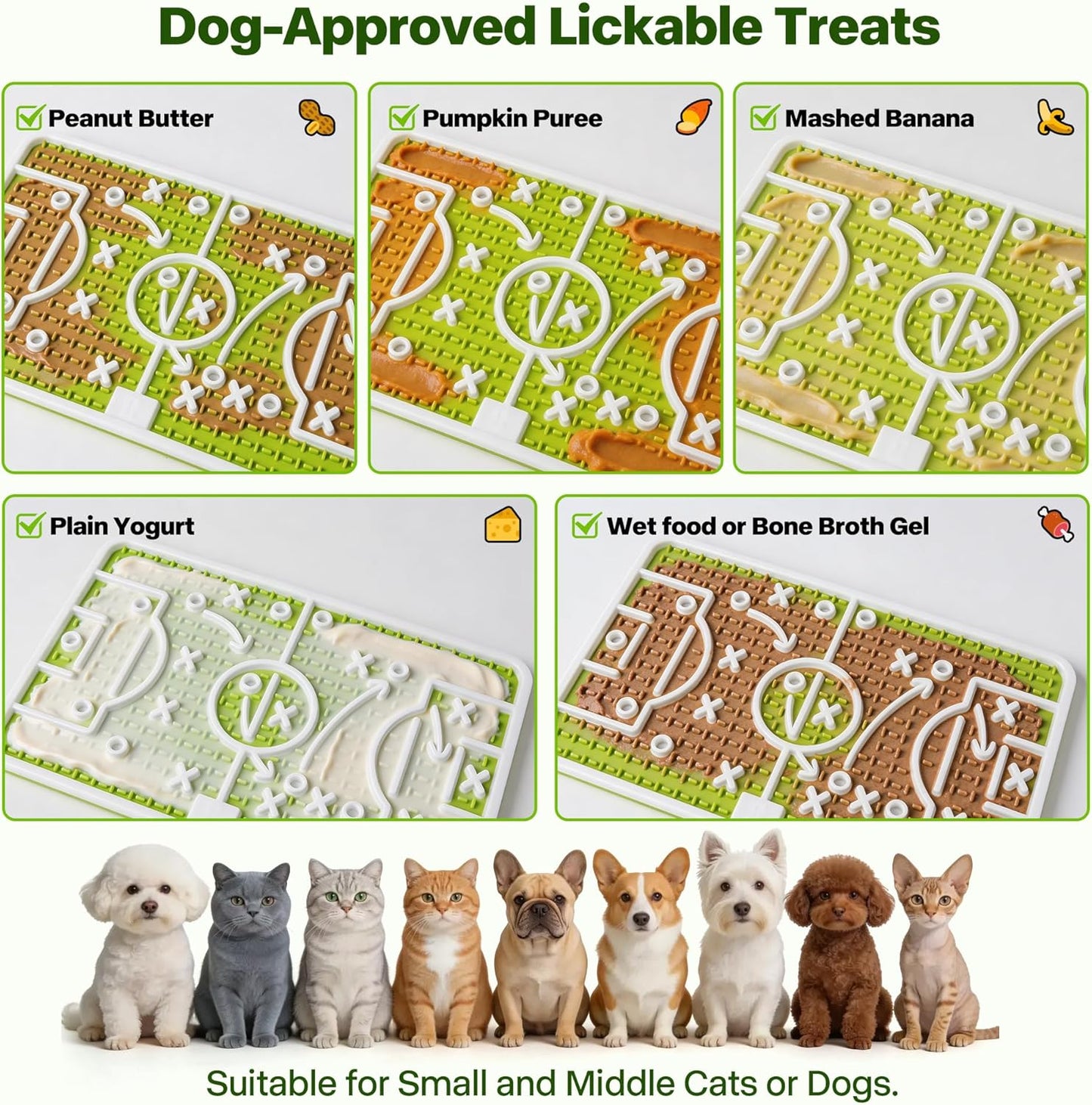 Official FIFA World Cup 2026 Edition, Dog Lick Mat, Dog Slow Feeder Anxiety Relief Enrichment Pet Toy with Anti-Slide Base for Small & Medium Dogs,12.6 × 7.9 inches