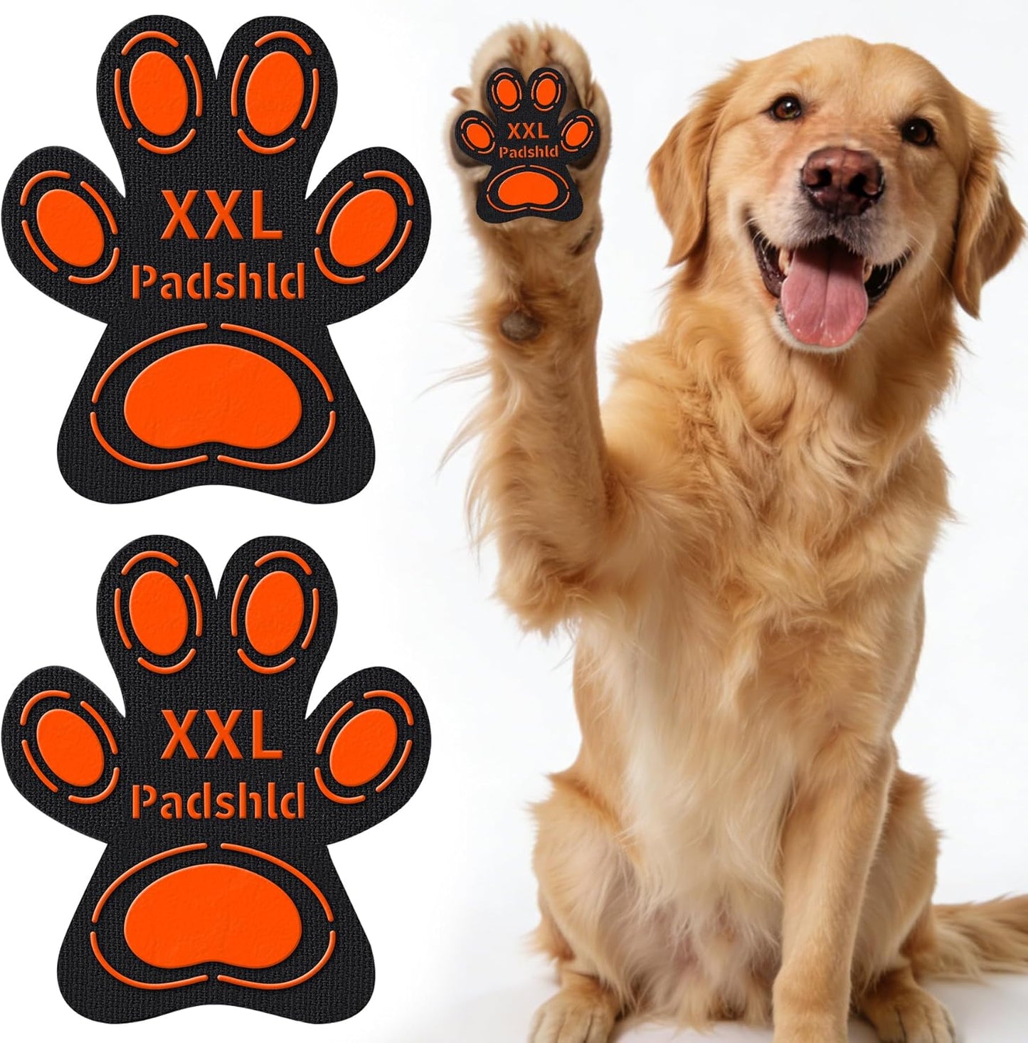 Anti Slip Dog Paw Pads for Senior Dogs - Paw Grips for Hardwood Floors, Enhanced Balance Traction Pads, Breathable Pet Paw Stickers Protectors for Dogs 7 Sets (28 Pcs) XXXL