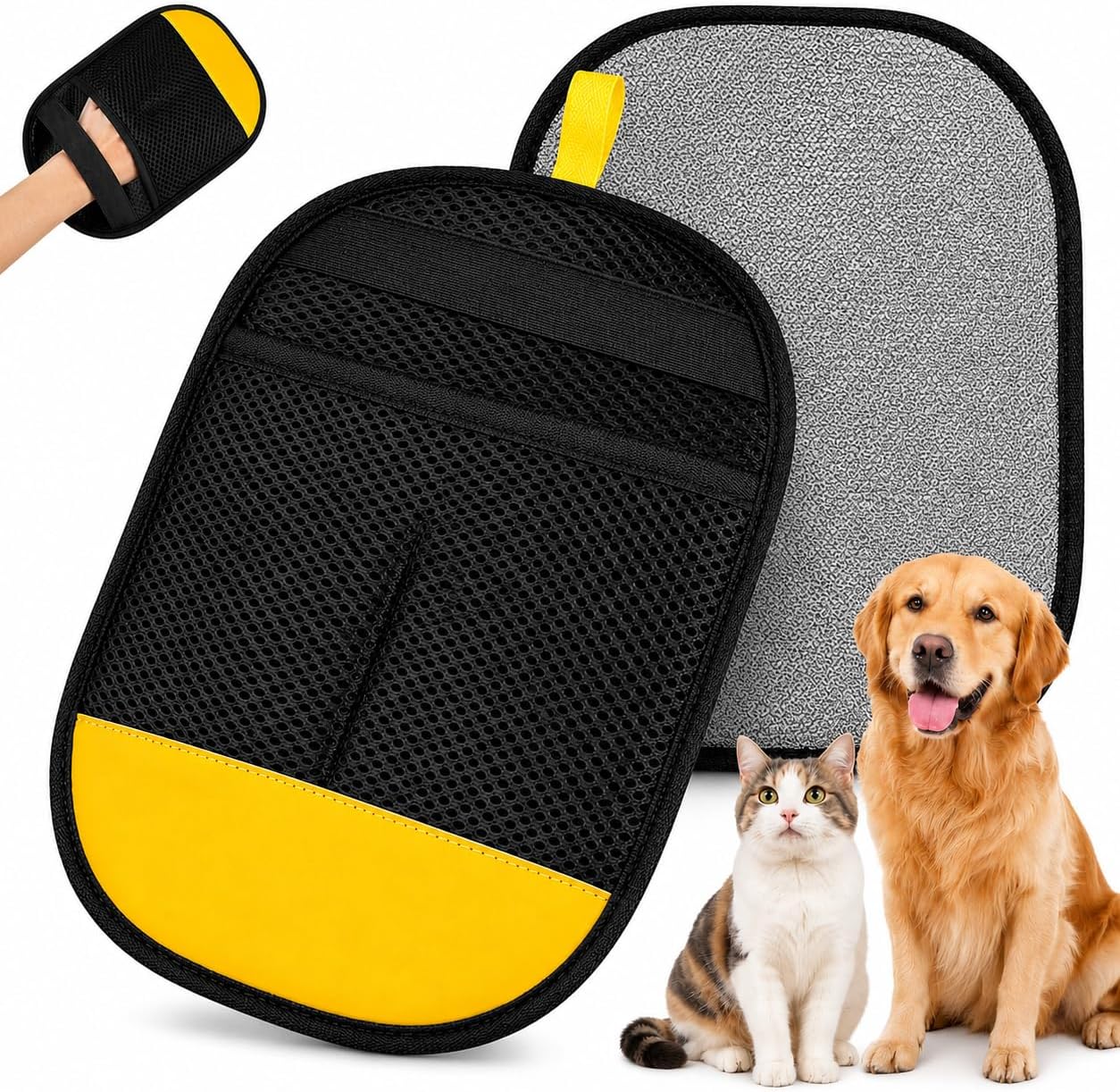 Pet Hair Remover Glove for Dogs & Cats – Reusable Fur Cleaning Mitt for Couch, Carpet, Furniture & Clothes – Easy Lint & Hair Removal Tool