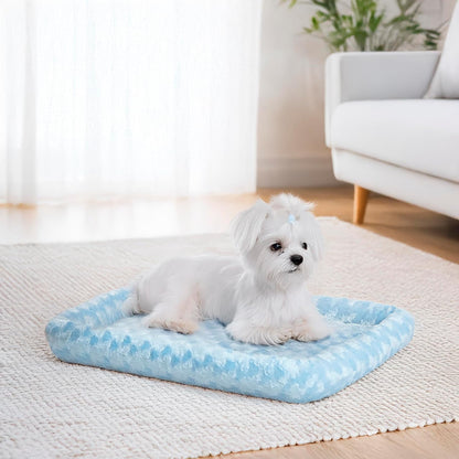 MidWest Homes for Pets QuietTime Dog Bed - White Fleece Bolster, Ultra-Soft and Machine Washable, Fits 24-Inch Crates and Carriers, for Small Breed Dogs