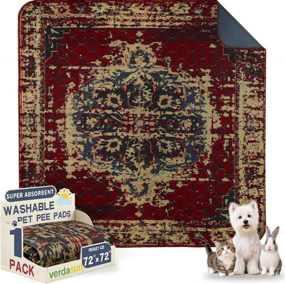 Washable Pee Pads for Dogs, Reusable Puppy Potty Training Pads, Ultra-Absorbent Thick Waterproof Leak-Proof Non-Slip Pads & Mat for Crate, Playpen, Floor, Whelping & Housebreaking , 2 Pack 18"x24"