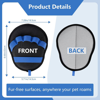 Pet Hair Removal Glove for Dogs & Cats, Reusable Washable Electrostatic Pet Hair Remover Glove, Pet Hair Mitt with Finger Straps for Couch, Carpet, Car Seats, Clothes, Furniture, Red