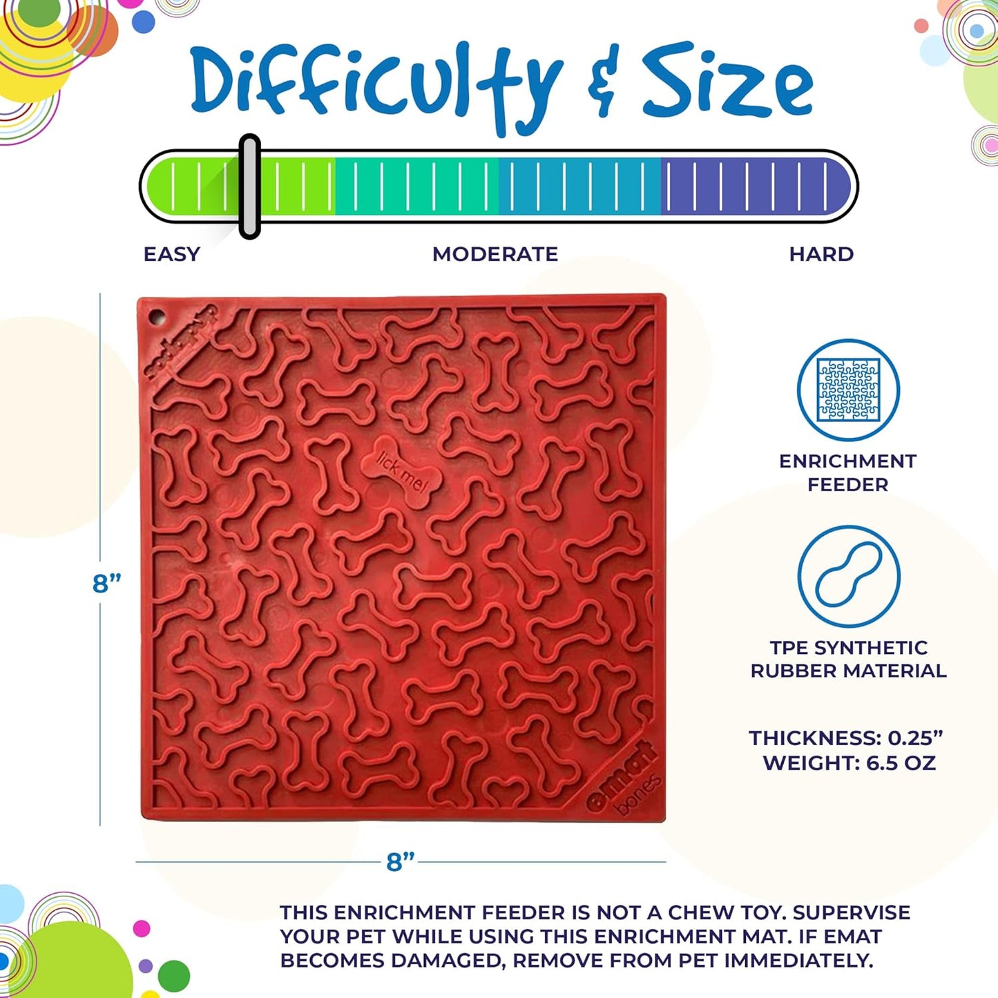 SodaPup Flower Power eMat – Durable Lick Mat Feeder Made in USA from Non-Toxic, Pet-Safe, Food Safe Rubber for Mental Stimulation, Avoiding Overfeeding, Fresh Breath, Digestive Health, & More