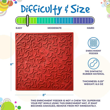 SodaPup Flower Power eMat – Durable Lick Mat Feeder Made in USA from Non-Toxic, Pet-Safe, Food Safe Rubber for Mental Stimulation, Avoiding Overfeeding, Fresh Breath, Digestive Health, & More