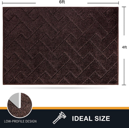 PURRUGS Dirt Trapping Door Mat 20" x 31.5", Non-Slip Machine Washable Entry Rug, Dog Doormat, Indoor Front Door Mat, Super Absorbent Entryway Rug for Muddy Shoes & Paws, Taupe