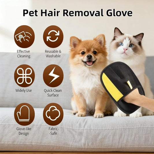 Purepath Hair Removal Glove, Electrostatic Pet Hair Removal Glove for Dogs & Cats Cat Hair Pure Path Remover Furniture Glove for Pet, Pet Hair Gloves for Clothing, Bed, Couch, Carpet, Car Seat
