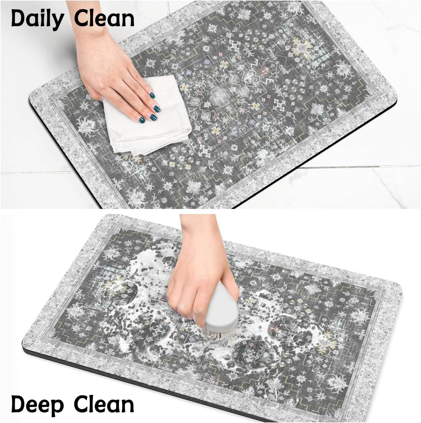 Pet Food Mats for Floor, Absorbent Dog Mat for Food and Water Dispenser Mat, Dog Food Mat Quick Dry Cat Food Mat Pet Supplies