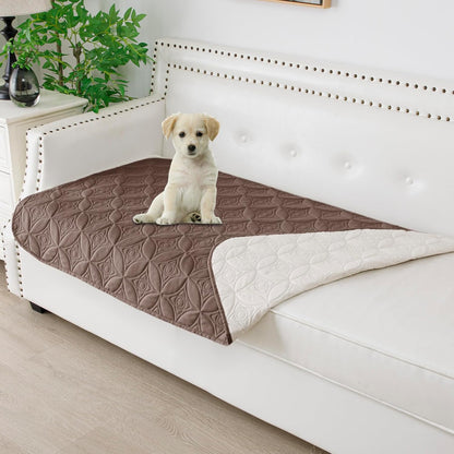 Waterproof Dog Blanket, 30x30 inches Small Pet Couch Covers for Sofa, Chair Bed Furniture Protector from Dogs Washable and Reversible-Lightgrey+Darkgrey