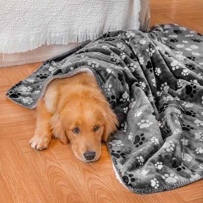 Waterproof Pet Blanket Dog Blankets, Pattern Printing Super Soft Warm Fluffy Facecloth Sofa Car Bed Protector, Urine Proof Washable Outdoor Pet Blanket for Puppy Large Dogs & Cats 40 * 30 inch