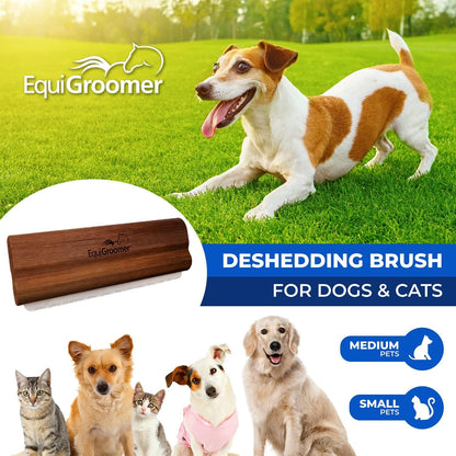 EasyGroomer Deshedding Brush for Dogs & Cats – Undercoat Grooming Tool for Short & Long Hair, Removes Loose Fur & Dirt, Reduces Shedding for Small & Large Pets, Purple