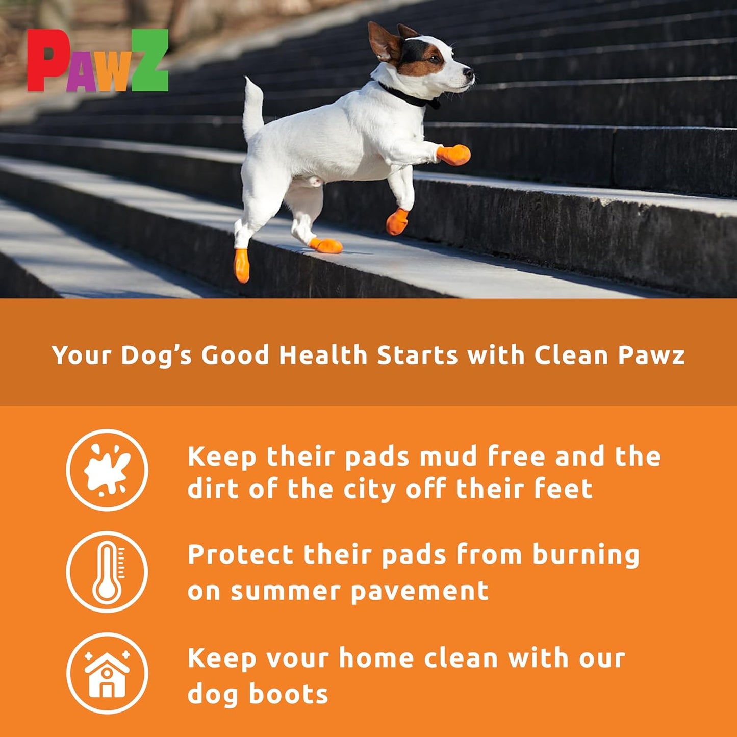 PawZ Rubber Dog Boots for Large Paws - All-Weather Waterproof Dog Shoes, Anti-Slip Traction for Rain, Snow, Mud & Hot Pavement - Pull-On Dog Booties, Purple - Large (3"- 4") - Pack of 24