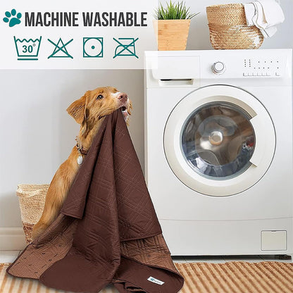 PetAmi Waterproof Couch Cover for Dogs, Reversible Furniture Cover Sofa Protector for Pet Cat Bed, Washable Blanket Dog Cover for Couch Seat, 52x82 Gray