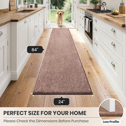 PURRUGS Dirt Trapping Door Mat 20" x 31.5", Non-Slip Machine Washable Entryway Rug, Dog Doormat, Indoor Front Door Mat, Super Absorbent Entry Rug for Muddy Shoes & Paws, Bluish Grey-Black