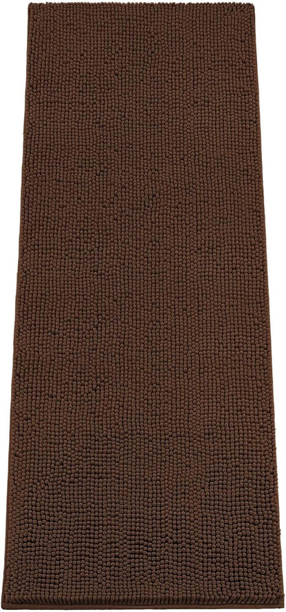 Absorbent Dog Door Mat for Muddy Paws, 60" x 24" Chenille Indoor Mats for Entryway, Trap Dirt Front Door Mat Indoor Entrance Washable Non Slip Soft