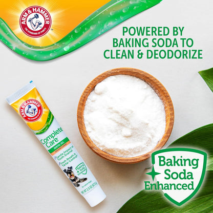 Arm & Hammer Complete Care Dog Dental Kit Enzymatic Toothpaste 2.5 OZ Chicken Flavor Toothbrush Finger Brush Tartar Baking Soda Formula