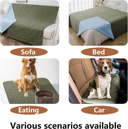 Waterproof Dog Blanket, 30x30 inches Small Pet Couch Covers for Sofa, Chair Bed Furniture Protector from Dogs Washable and Reversible-Lightgrey+Darkgrey