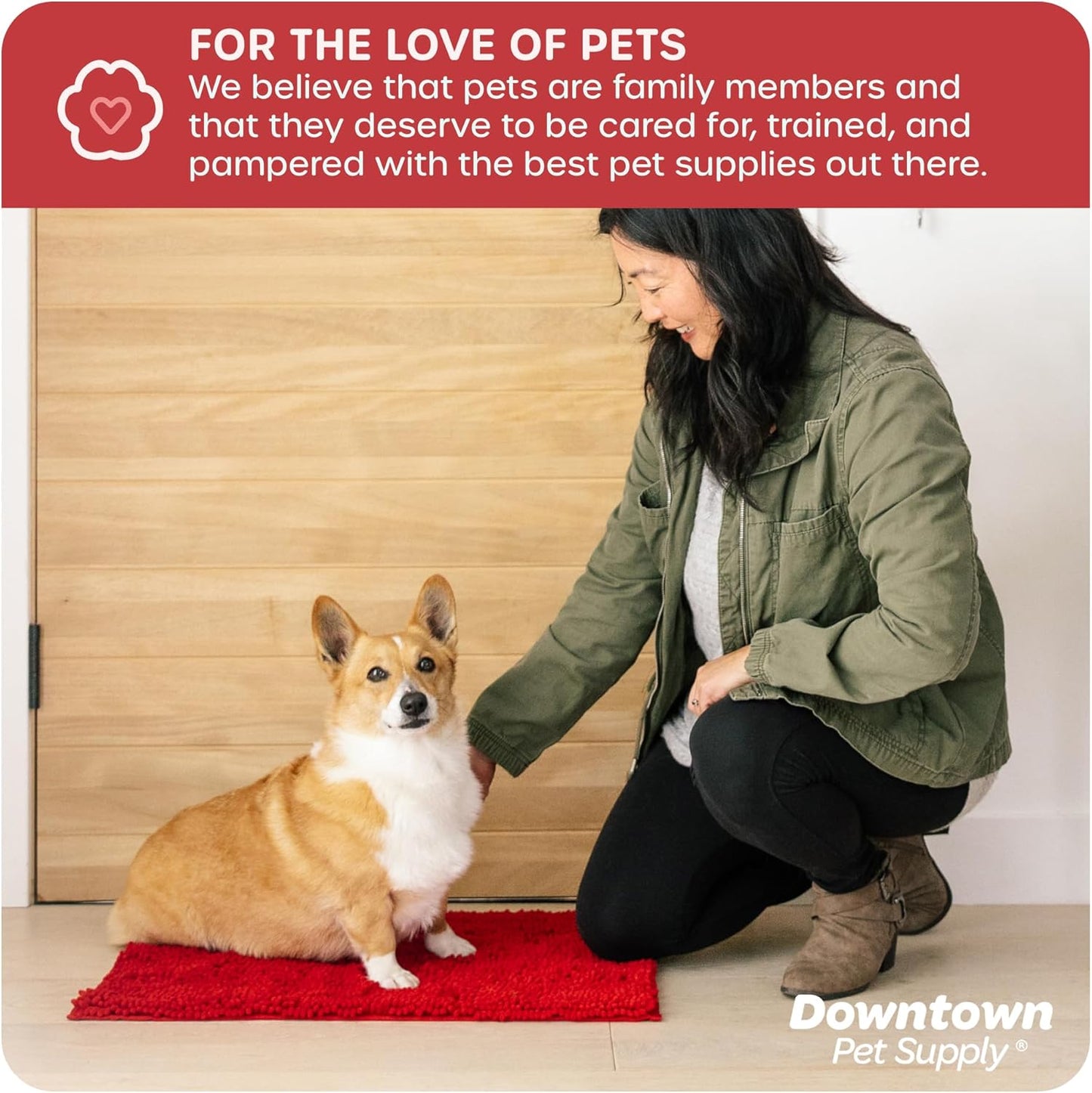 My Doggy Place Dog Mud Mat, 36"x26" Ash – Thick Microfiber Entry Rug for Snow, Mud & Salt – Absorbent, Quick-Dry, Washer-Safe & Non-Slip, Large