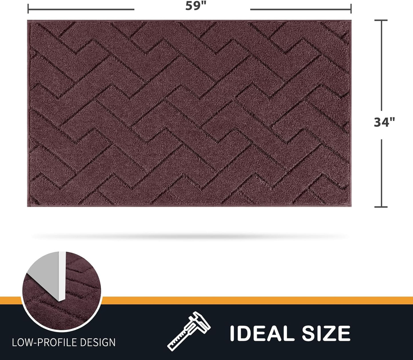 PURRUGS Dirt Trapping Door Mat 20" x 31.5", Non-Slip Machine Washable Entry Rug, Dog Doormat, Indoor Front Door Mat, Super Absorbent Entryway Rug for Muddy Shoes & Paws, Taupe