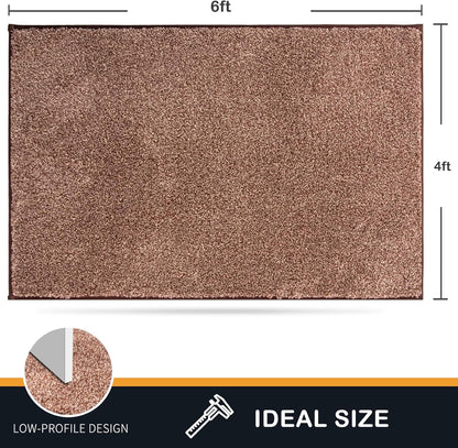 PURRUGS Dirt Trapping Door Mat 20" x 31.5", Non-Slip Machine Washable Entryway Rug, Dog Doormat, Indoor Front Door Mat, Super Absorbent Entry Rug for Muddy Shoes & Paws, Bluish Grey-Black