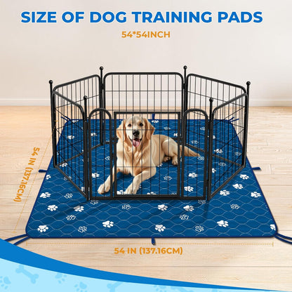 Fostanfly Washable Pee Pads for Dogs, 2 Pack Large 36"x41" Ultra-Absorbent and Leak-Proof Non-Slip Reusable Potty Training Pads for Dogs, Cats, Puppy, Potty Training of Add 8 Lanyards