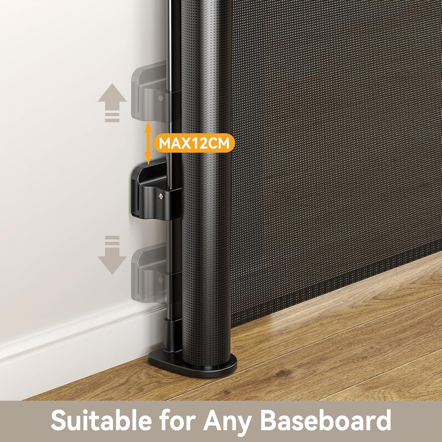 Uamector 138-Inch Extra Wide Retractable Baby Gate & Dog Gate, Reinforced Mesh Safety Gate Adjustable for Large Openings - Stairs, Doorways, Hallways - Indoor/Outdoor Use