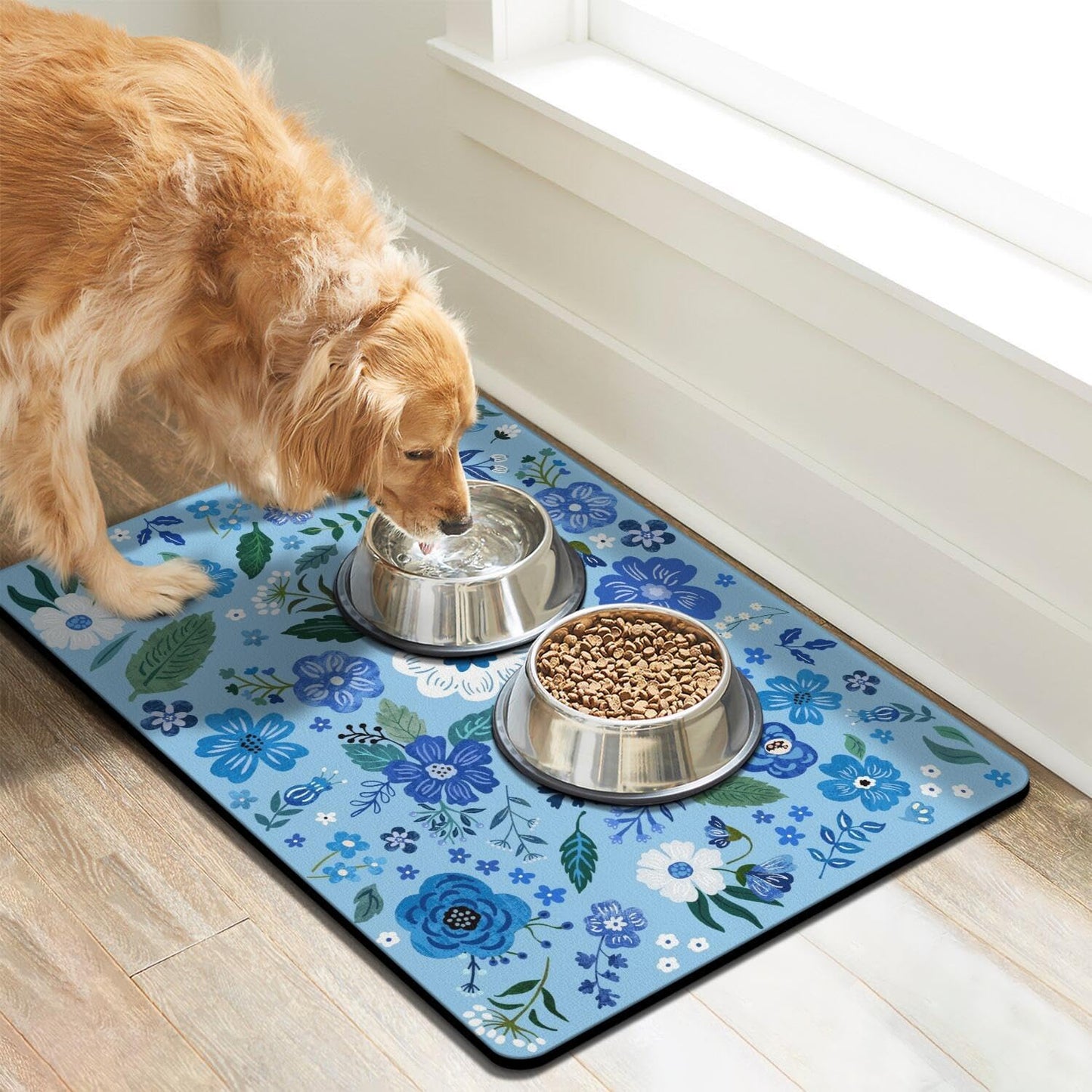Dog Food Mats for Floors, Absorbent Dog Bowl Mat for Food and Water Dispenser, Quick Dry Cat Food Mat Pet Supplies