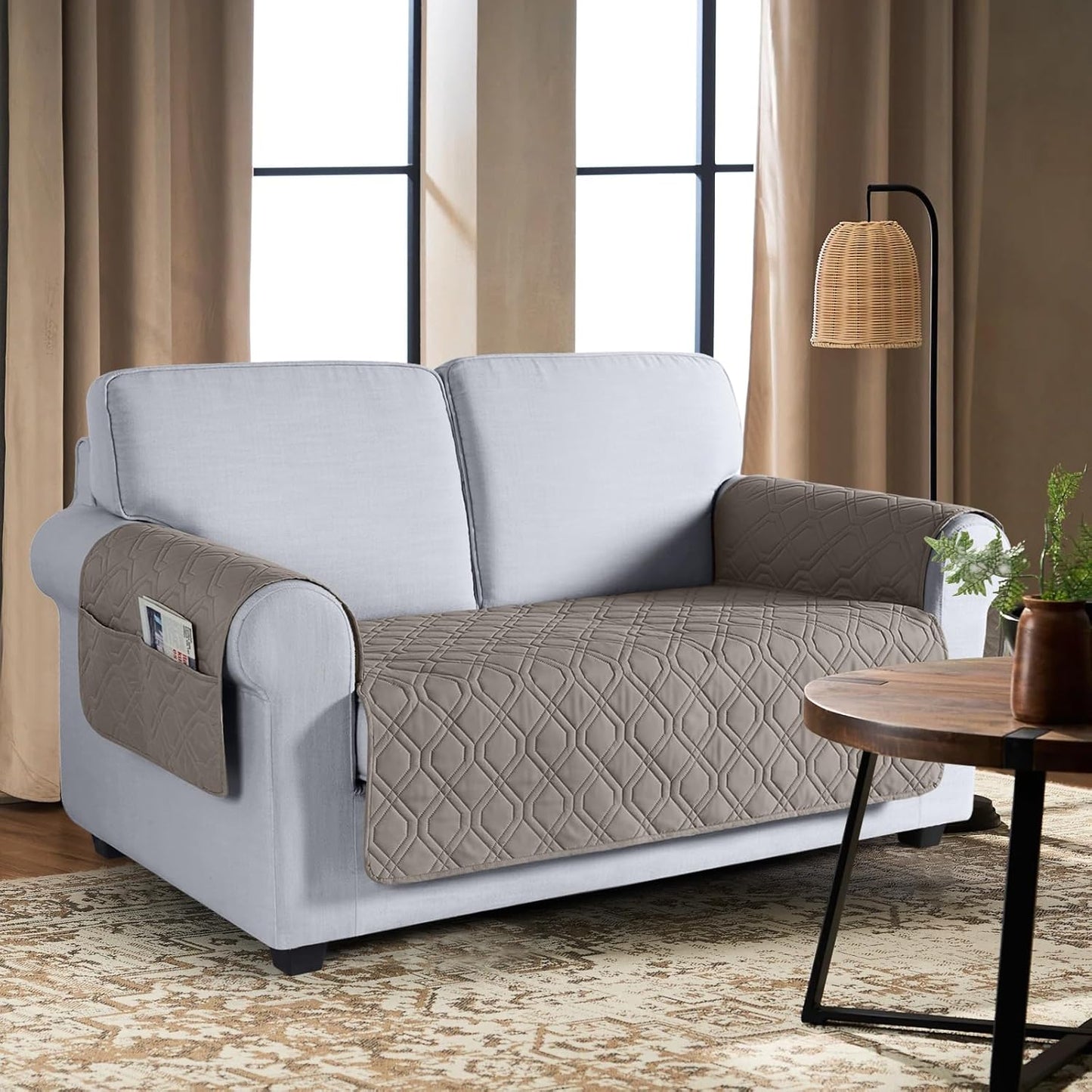 VANSOFY Couch Cover, Waterproof Sofa Covers Washable Slipcover Furniture Protector Couch Seat Covers Non-Slip Couch Cover for Dogs, Pets(Sofa, Dark Gray)