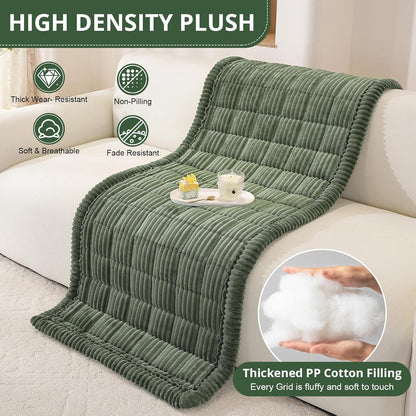 OstepDecor Couch Cover for Dogs, Washable Non Slip Sofa Cover for Pets, Soft Couch Covers for Sofa, Loveseat and Sectional, Furniture Protector Against Pet Hair & Scratches (27.6" x 27.6", Khaki)